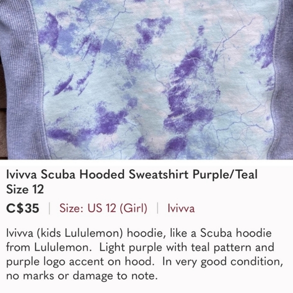 Ivivva zip up Jacket Sz 12 - Picture 2 of 2